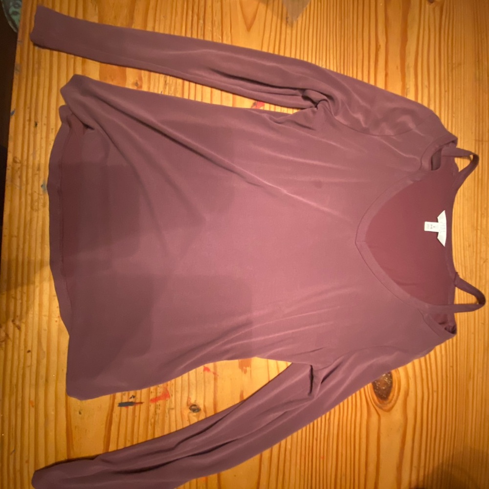 Time and tru long sleeve, cold shoulder top. Size small